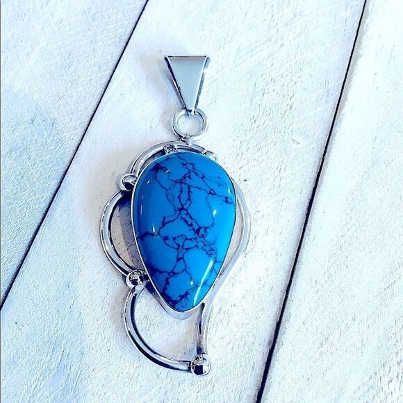 Turquoise pendant 925 - Picture 4 of 4